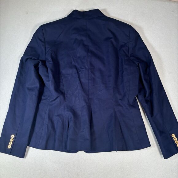 Lauren Ralph Lauren LRL Blazer Navy Blue Size XL 3D Crest Vintage Old Money - Picture 3 of 11